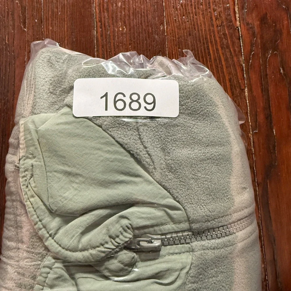 Military Cold Weather Fleece‎ Jacket Mens Medium Green Polartec USA Full Zip